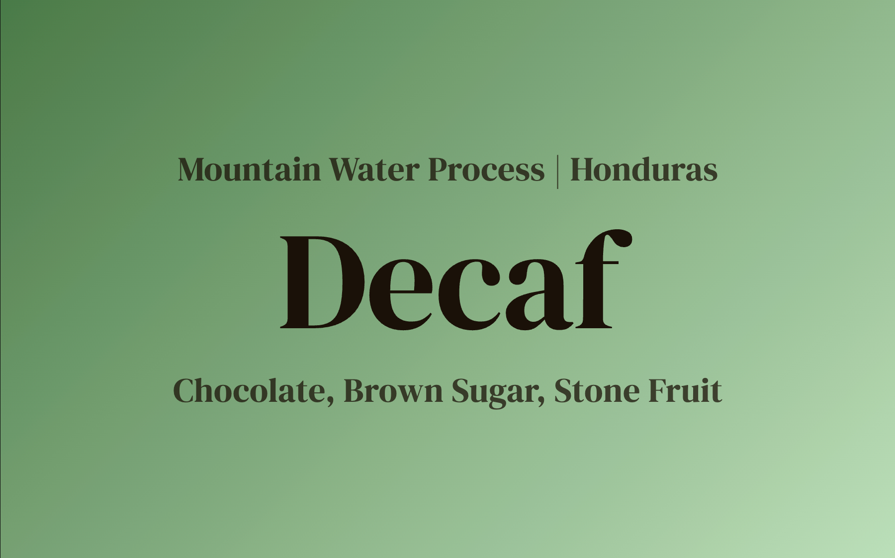 Honduras Mountain Water Processed Decaf